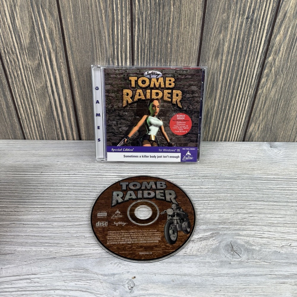 Tomb Raider (PC CD, 1998) Complete in Case Very Good Condition Eidos Tested